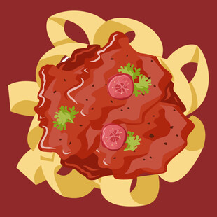 美味番茄肉酱意大利面