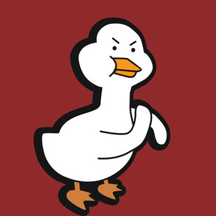 愤怒白鸭卡通形象