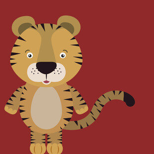 可爱卡通小老虎形象