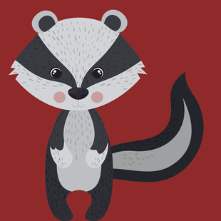 可爱卡通獾形象