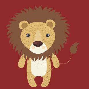 可爱卡通小狮子形象