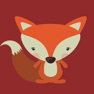 可爱小狐狸插画