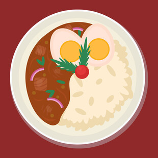 美味咖喱蛋盖饭