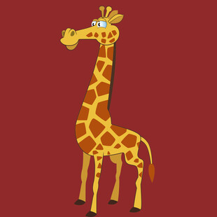 卡通长颈鹿形象