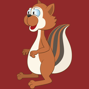 可爱松鼠卡通形象