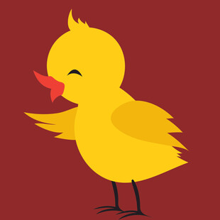 可爱小黄鸡挥手