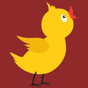 可爱小黄鸡插画