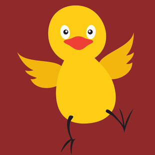 可爱小黄鸡欢快起舞