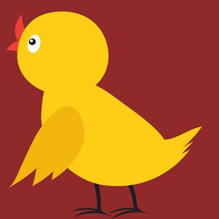 可爱小黄鸡插画