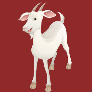 可爱卡通山羊形象