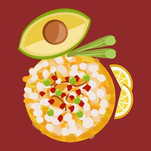 美味牛油果米饭料理