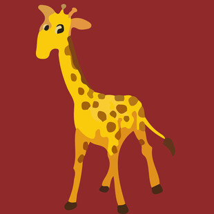 可爱长颈鹿卡通形象