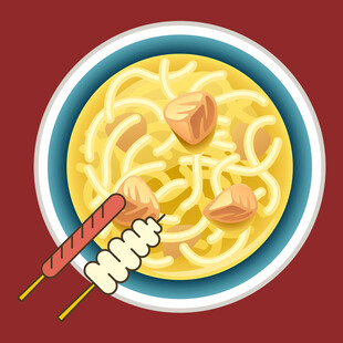 美味面条配香肠