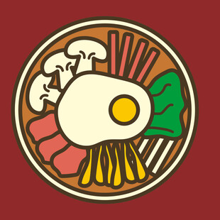 美味日式拉面插画