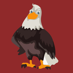 卡通白头鹰形象