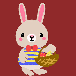 可爱兔子提篮装草莓