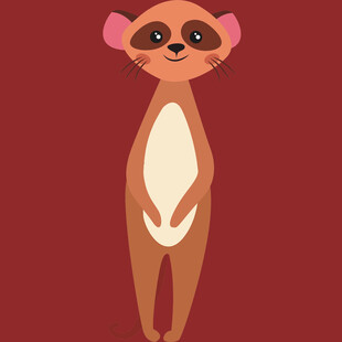 可爱狐獴卡通形象