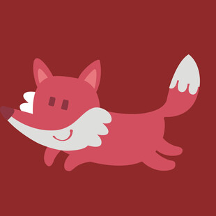 奔跑的粉色狐狸