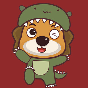 穿恐龙装卖萌的小狗