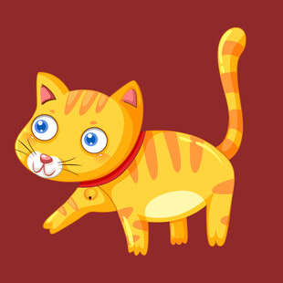 可爱橘猫迈步