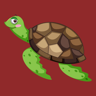卡通海龟插画