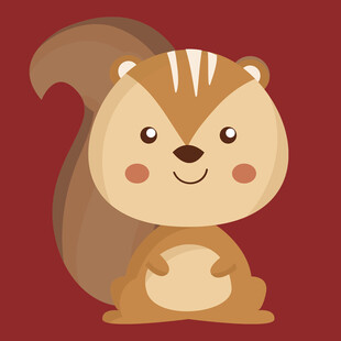 可爱小松鼠卡通形象
