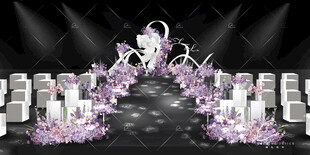 紫色梦幻婚礼布置