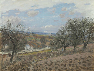 乡村田野风景油画