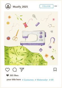 水彩 服装元素图案