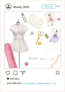 水彩画 服装元素图案