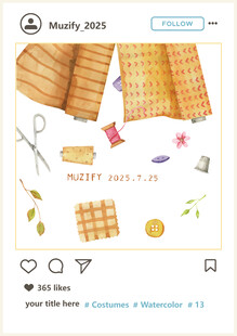 水彩 服装元素图案