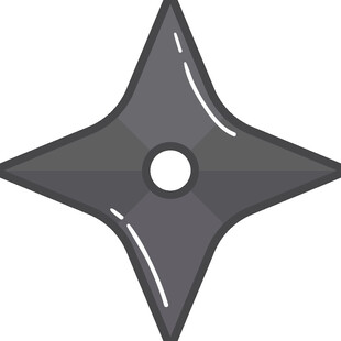 黑色四角飞镖图案