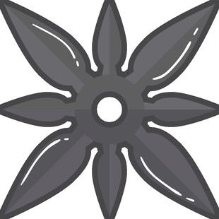 黑色花瓣状金属物件