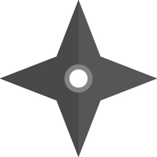 黑色四角星形刀片