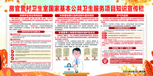 卫生院公共卫生服务宣传栏