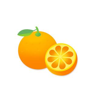 卡通橙子素材