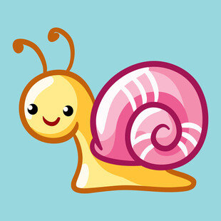 可爱卡通蜗牛形象