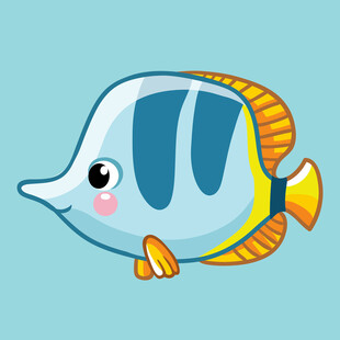 可爱卡通小鱼形象