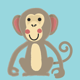 可爱小猴插画