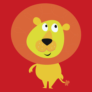 可爱卡通小狮子形象