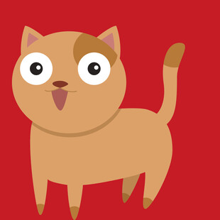 可爱吐舌卡通猫咪形象