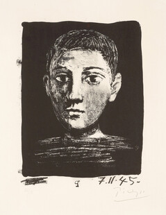 复古风格人物头像版画