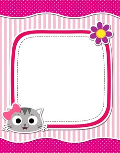 可爱猫咪边框背景图