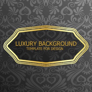 奢华黑金背景设计模板
