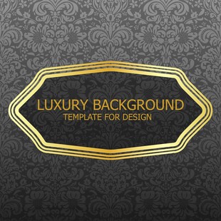 奢华黑金背景设计模板