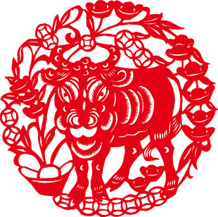 牛年剪纸艺术图案
