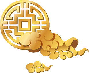 中式云纹圆符吉祥图案