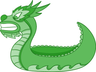绿色卡通龙形象