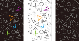 多彩粉笔字黑板书写画面