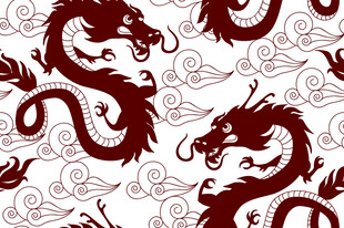 中式龙纹图案设计